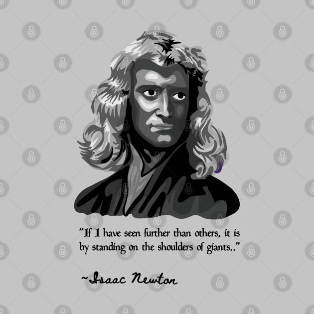 Isaac Newton Portrait by Slightly Unhinged