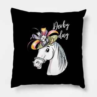 Derby Day 2024 Fascinator Hat Horse Racing Pillow