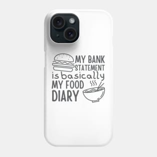 My Bank Statement Is Basically My Food Diary Ramen and Burger Phone Case