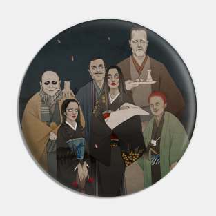 The Addams Family in kimonos Prints Pin