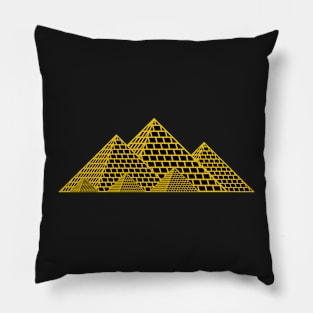 Pyramids of Egypt (black and gold) Pillow