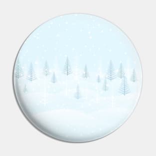 Frosty forest winter morning Pin