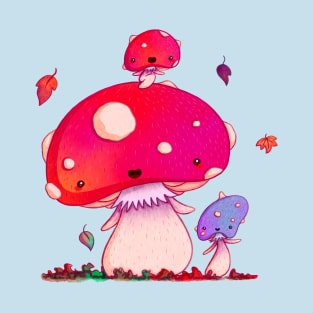 Woodland Mushroom Family T-Shirt