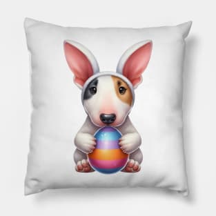 Easter Bull Terrier Dog Pillow