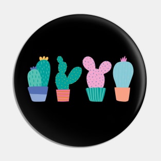 Cute colorful Succulents Print pattern Pin