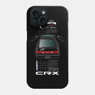 CRX CIVIC JDM ARTWORK BLACK Phone Case