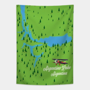 Argentino Lake - Argentina map Tapestry