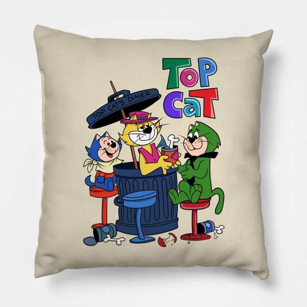 Top Cat Gang Pillow by OniSide