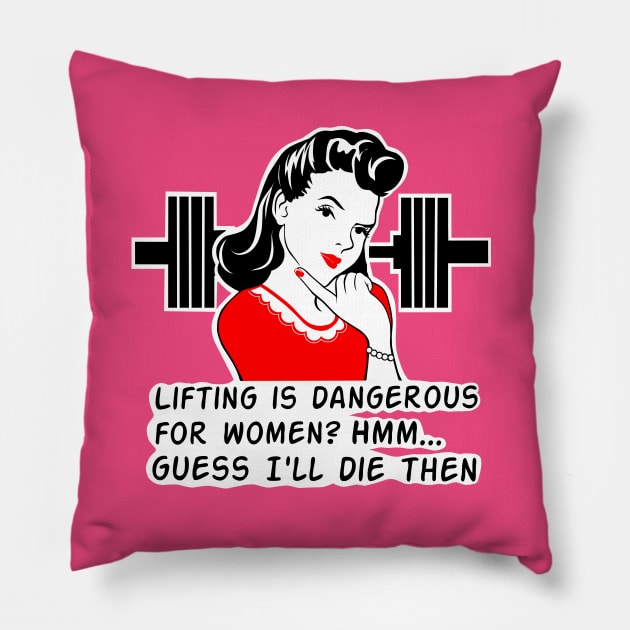 weightlifting women, gym girl, fitness, fitness girl Pillow by TimAddisonArt