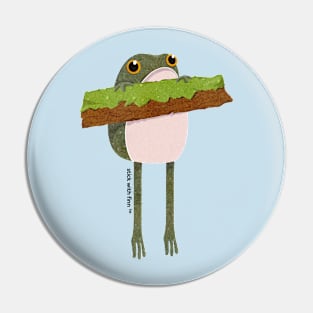 Frog on a Log Frogson Pin