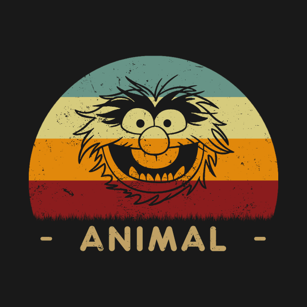 Retro Sunset - Animal Muppets by GoodIdeaTees