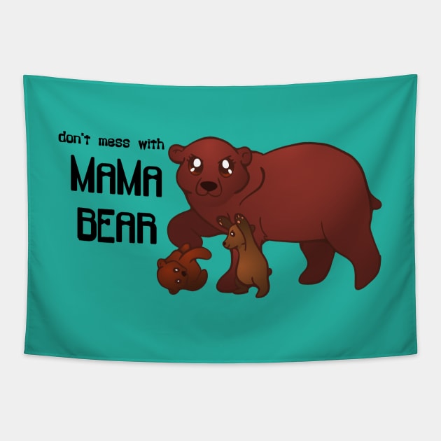 Mama Bear Tapestry by Ashkerdoodles