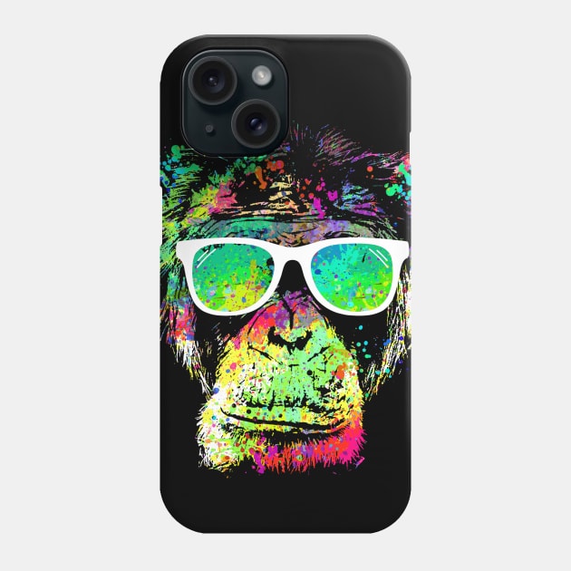 Technicolor Monkey Phone Case by clingcling