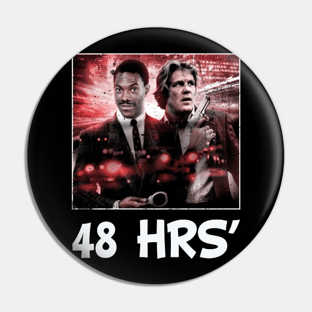 Eddie & Nick's Wild Ride Vintage Vibes in 48 Hrs’ Movie Tees for the Bold Pin by Chibi Monster