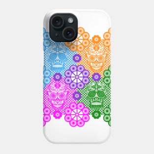 Skeleton picnic in mandala design ecopop Phone Case