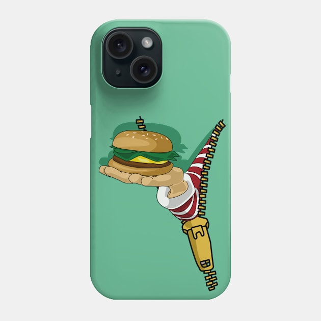 Zip Check: Elf's Christmas Burger Delight Phone Case by Fun Funky Designs