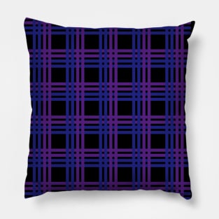 Blurple Plaid Pillow