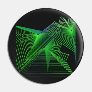 Geometric galaxy green abstract Pin