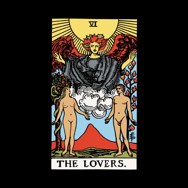 Lovers Tarot Card Rider Waite by Sunburst