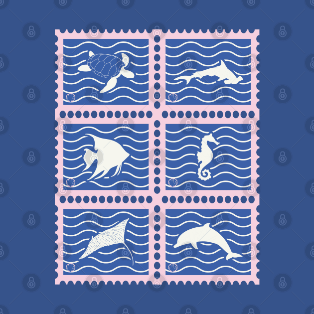 Stamp of Ocean Life by ElusiveIntro