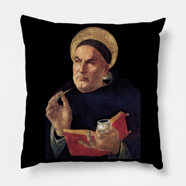 Saint Thomas Aquinas Pillow by Beltschazar