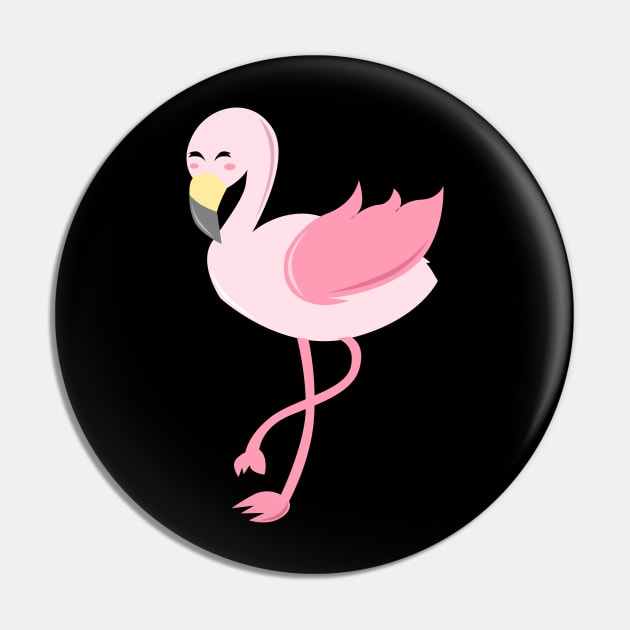 Cute Pink Flamingo Pin by Imutobi