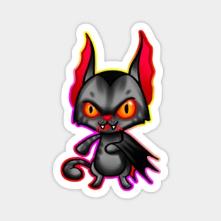 Vampire cat with outline Magnet