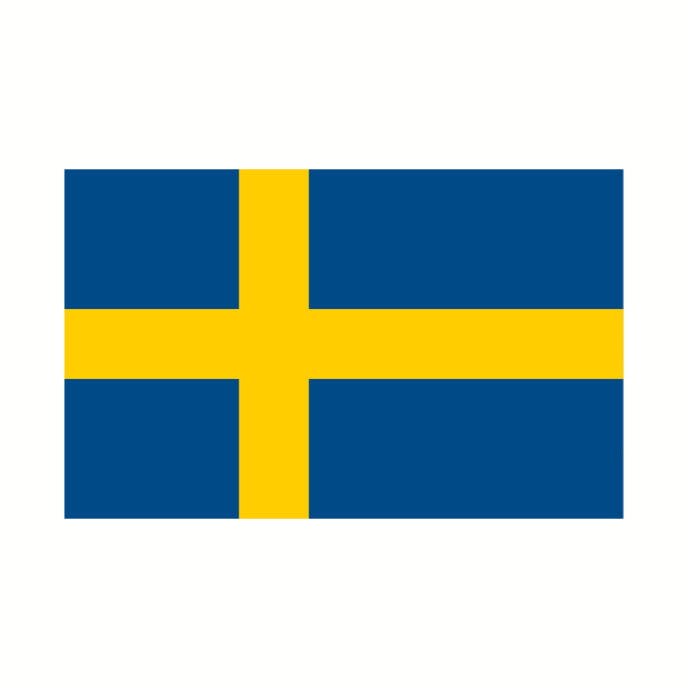 Swedish Flag in its Official Colors by tiokvadrat