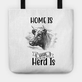 Bull Illustration with quote Tote