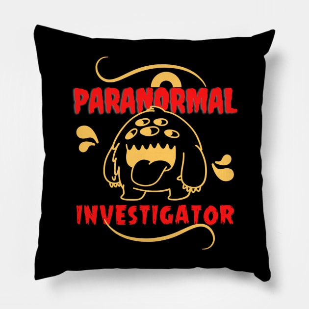 Paranormal Investigator Apparel Pillow by Topher's Emporium