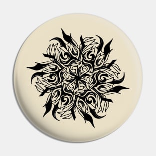 Tribal Flower Mandala Pin