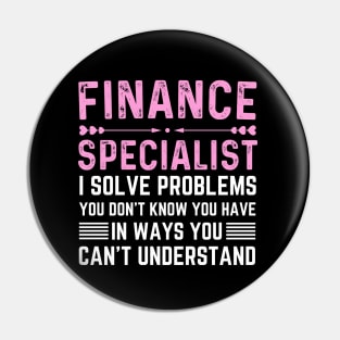 Funny finance accounting specialist woman financial advisors Pin