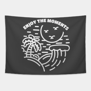 Enjoy The Moments At The Beach Tapestry