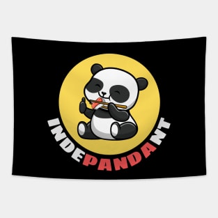 Indepandant | Cute Panda Pun Tapestry