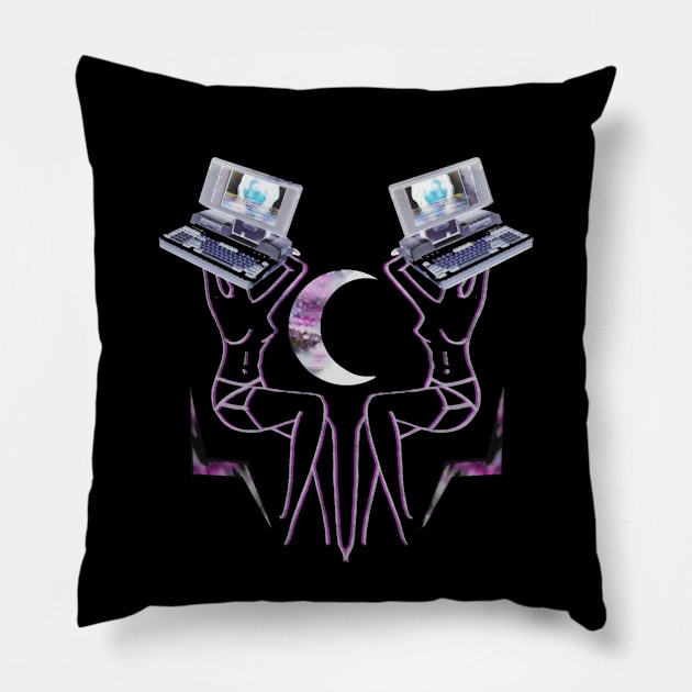 Moon Duo Pillow by FrontLawnUtopia