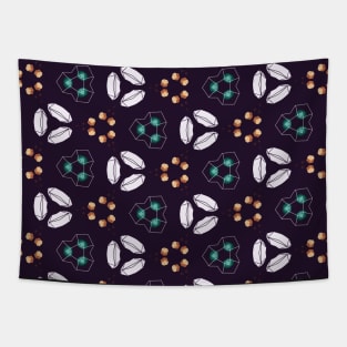 Geometric gem space pattern Tapestry