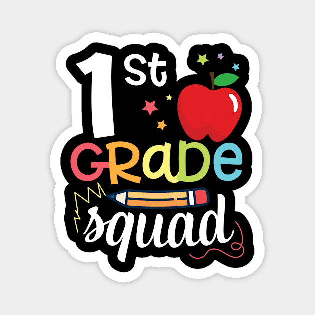 Pencil Student Teacher Happy Back To School 1st Garde Squad Magnet by hoaikiu