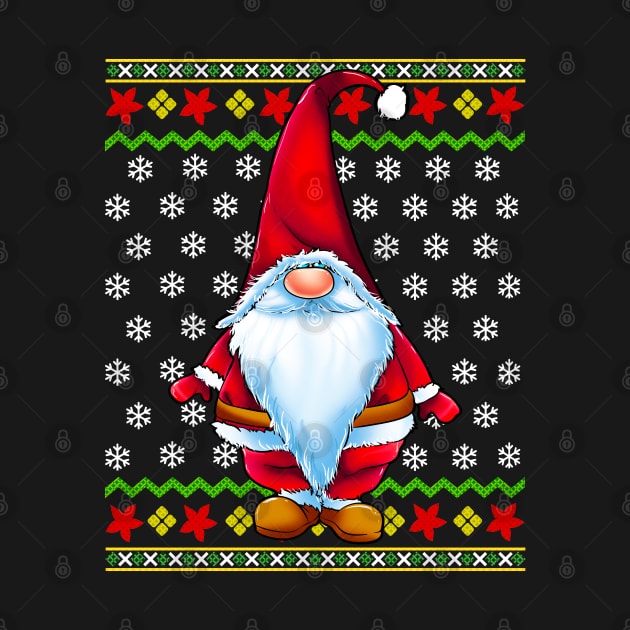 Santa Claus Gnome Ugly Christmas Sweater by E