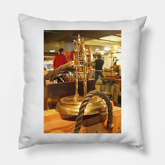 Coffe Brass, Coffee Nouveau Pillow by trotterearthwin