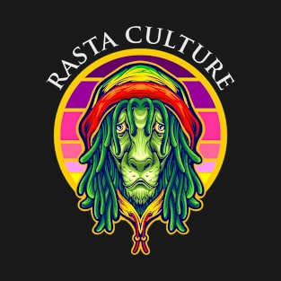 Rasta Culture Lion Reggae 420 Marijuana Weed Smoker T-Shirt