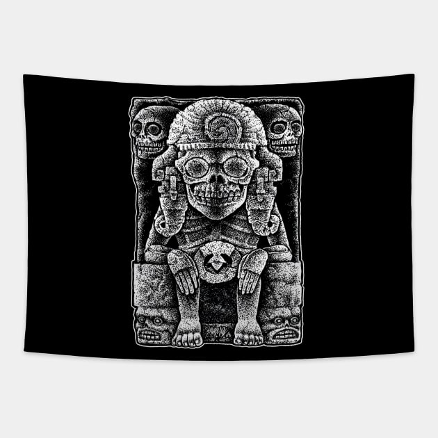 Mictlantecuhtli - Aztec god of death Tapestry by sawblade666