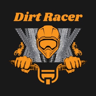 Dirt Racer Biker Sports Graphic Design T-Shirt