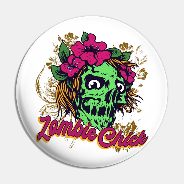 Ghoul Girl Rockabilly Pin by Foxxy Merch