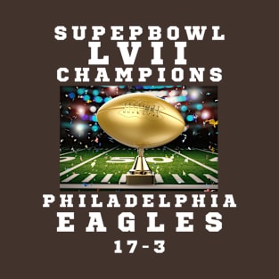 Super Bowl LVII (2023) Champion Philadelphia Eagles Victory T-Shirt