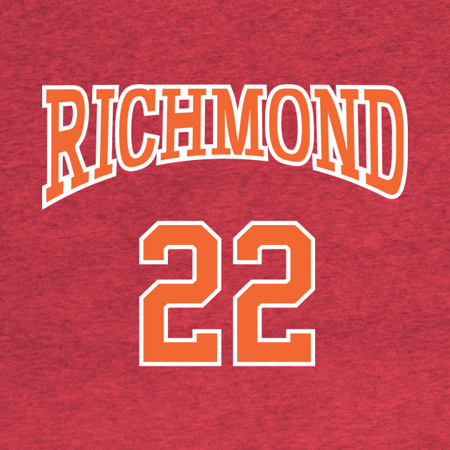 Timo Cruz 22 Richmond Oilers Home Basketball Shirt Richmond