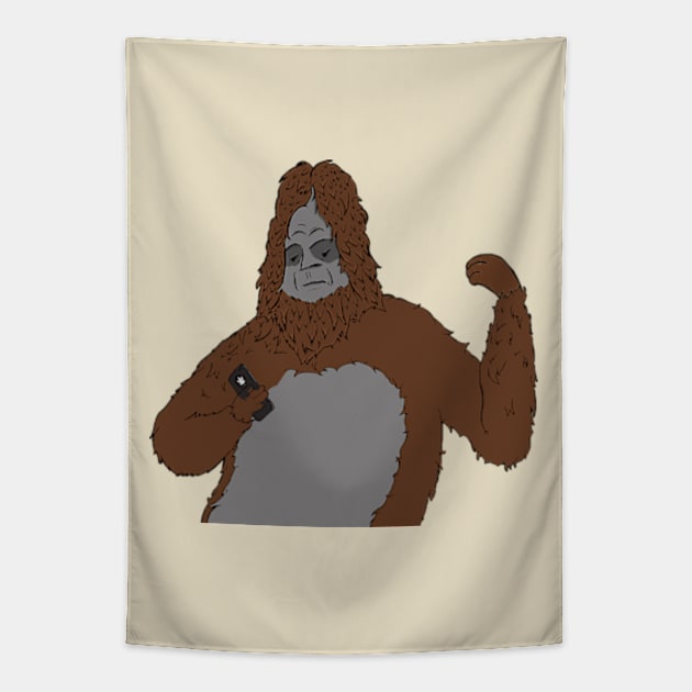 Sassy The Sasquatch Dance Tapestry by Geometc Style