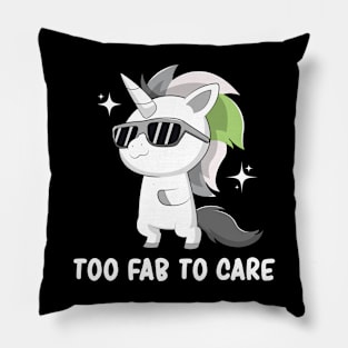 Subtle Agender Pride Flag Cute Unicorn Kawaii Lgbtqia Pillow