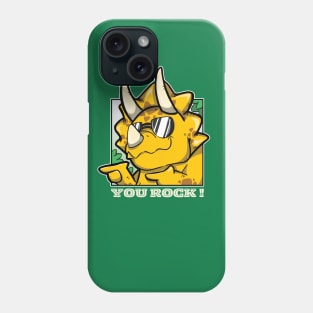 Cool Cheeky Triceratops - You Rock! Phone Case