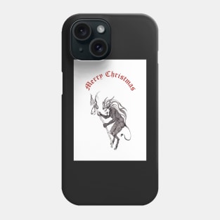 Krampus + "Merry Christmas" Phone Case