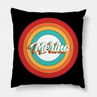 Merino Name Shirt Vintage Merino Circle Pillow